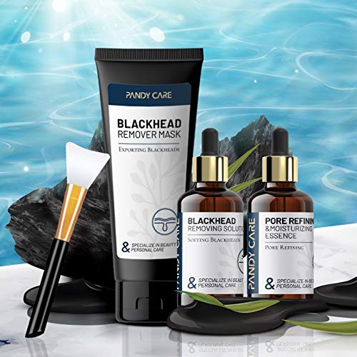 Blackhead Remover Mask, Bamboo Charcoal Peel Off Face Mask - PandyCare 4-in-1...