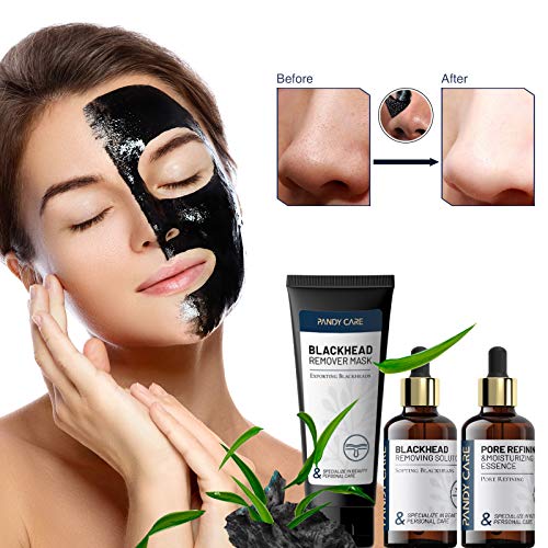 Blackhead Remover Mask, Bamboo Charcoal Peel Off Face Mask - PandyCare 4-in-1...
