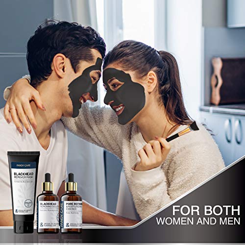 Blackhead Remover Mask, Bamboo Charcoal Peel Off Face Mask - PandyCare 4-in-1...