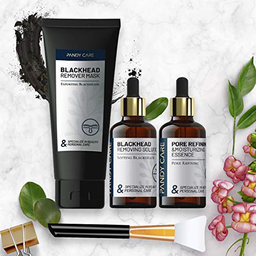 Blackhead Remover Mask, Bamboo Charcoal Peel Off Face Mask - PandyCare 4-in-1...