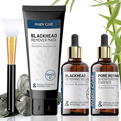 Blackhead Remover Mask, Bamboo Charcoal Peel Off Face Mask - PandyCare 4-in-1...