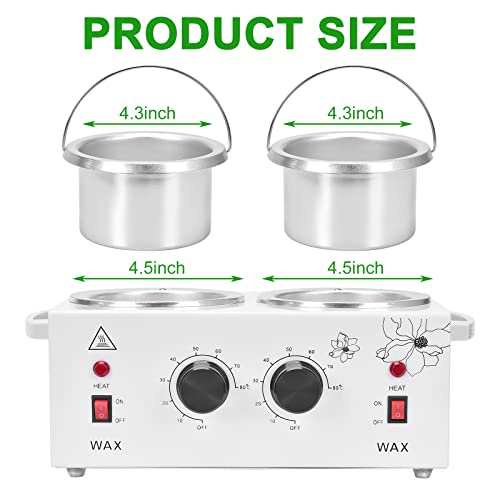 Panghuhu88 Double Wax Warmer, Professional Electric Wax Heater, Wax Pot Dual ...