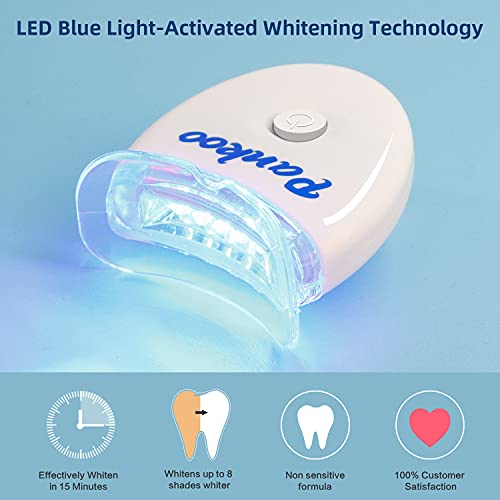 Teeth Whitening Kit with LED Light, 10 Teeth Whitening Gels, 2 Silicone Mouth...
