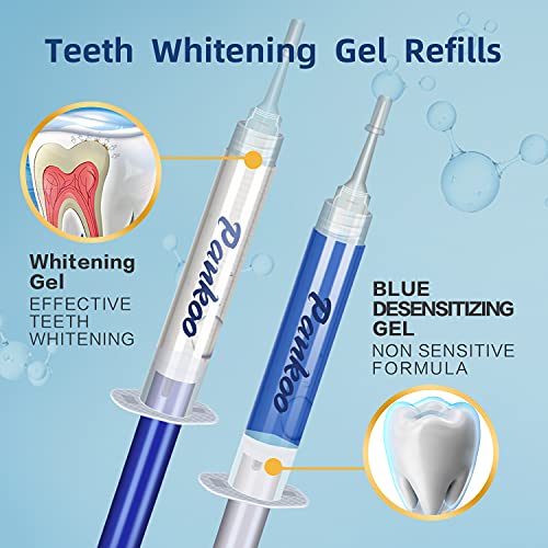 Teeth Whitening Kit with LED Light, 10 Teeth Whitening Gels, 2 Silicone Mouth...