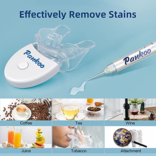 Teeth Whitening Kit with LED Light, 10 Teeth Whitening Gels, 2 Silicone Mouth...