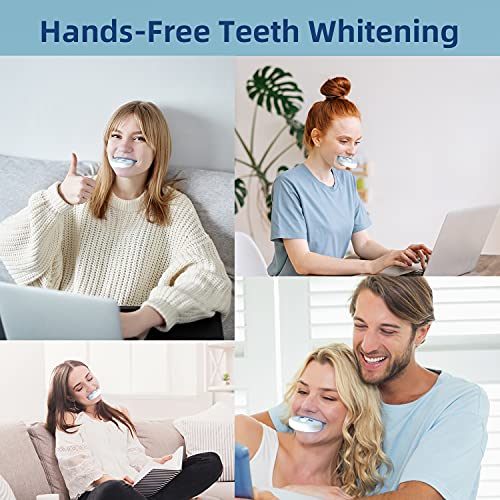 Teeth Whitening Kit with LED Light, 10 Teeth Whitening Gels, 2 Silicone Mouth...