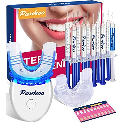 Teeth Whitening Kit with LED Light, 10 Teeth Whitening Gels, 2 Silicone Mouth...