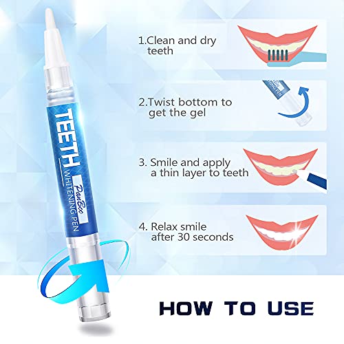 Teeth Whitening Pen- 4 No Sensitivity Pens, 40+ Whitening Treatments, Effecti...