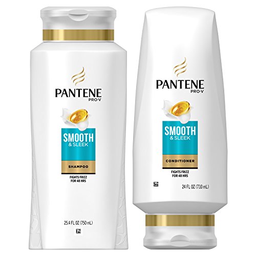 Pantene Argan Oil Shampoo 25.4 OZ and Conditioner 24 OZ for Dry Hair, Smooth ...