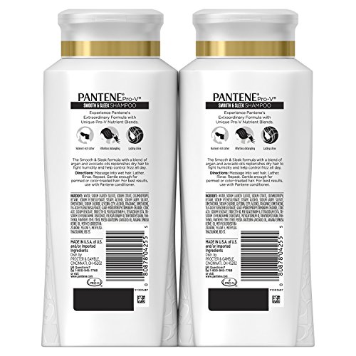 Pantene Argan Oil Shampoo for Frizz Control, Smooth and Sleek, 25.4 Fl Oz (Pa...