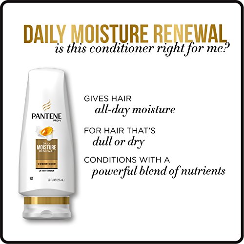 Pantene Moisturizing Shampoo 25.4 OZ and Silicon-Free Conditioner 24 OZ for D...