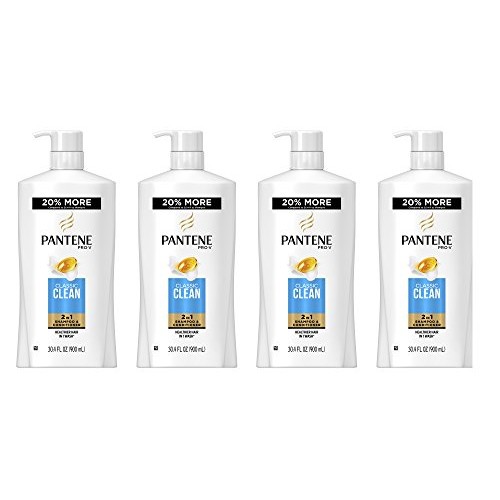 Pantene Pro-V 2 in 1 Shampoo & Conditioner, Classic Clean, 30.4 Fl Oz (Pack o...