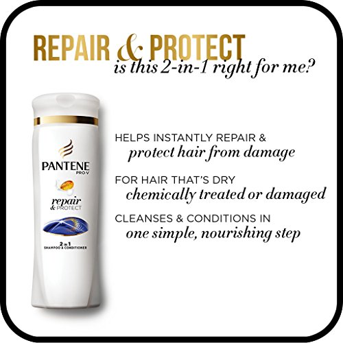 Pantene Pro-V 2 in 1 Shampoo & Conditioner, Repair & Protect with Keratin, 12...
