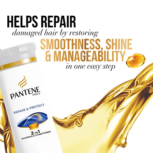 Pantene Pro-V 2 in 1 Shampoo & Conditioner, Repair & Protect with Keratin, 12...