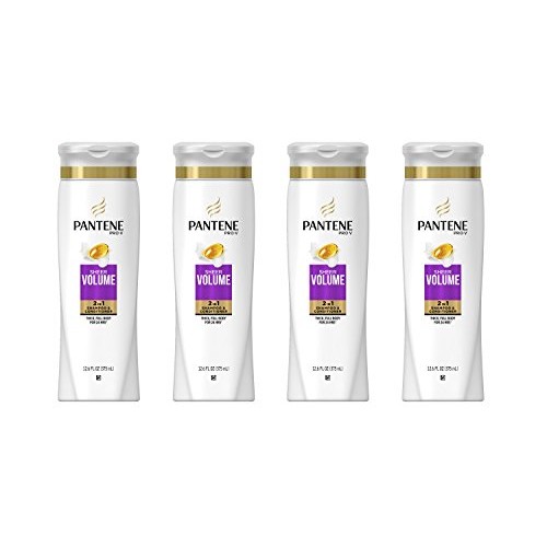 Pantene Pro-V Sheer Volume 2 In 1 Shampoo & Conditioner, 12.6 Fl Oz, Pack of 4