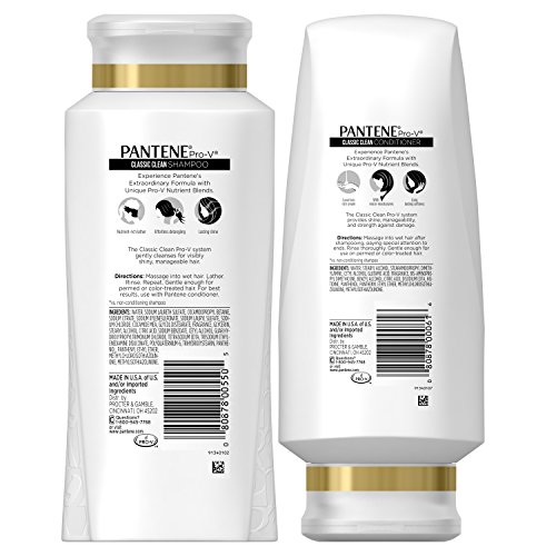 Pantene, Shampoo and Sulfate Free Conditioner Kit, Pro-V Classic Clean, 49.4 ...
