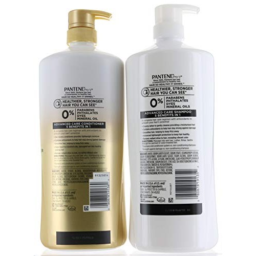 Set Pantene Advanced Care Shampoo and Conditioner 5 in 1 Moisture, Strength, ...