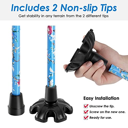 Walking Cane PANZHENG Cane for Man/Woman | Mobility & Daily Living Aids | 5-L...