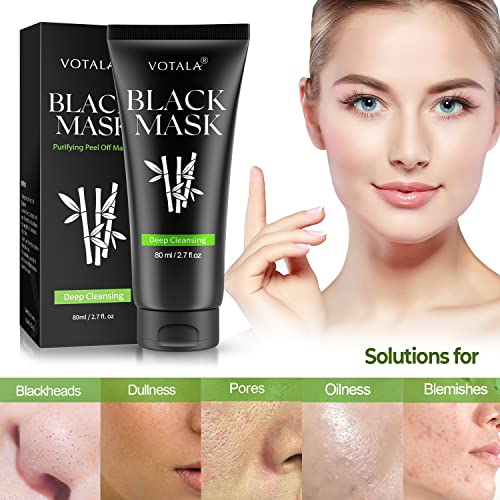 Blackhead Remover Mask, 100ML Purifying Peel Off Mask Remover Mask, Charcoal ...