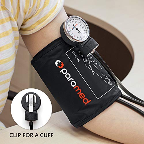 PARAMED Aneroid Sphygmomanometer – Manual Blood Pressure Cuff with Universal ...