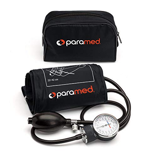 PARAMED Aneroid Sphygmomanometer – Manual Blood Pressure Cuff with Universal ...