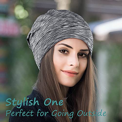 Satin Lined Sleep Cap Bonnet for Curly Hair and Braids, Stay On All Night Hai...