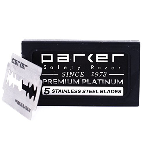 100 Count, Parker Safety Razor Double Edge Safety Razor Blades, Premium Plati...