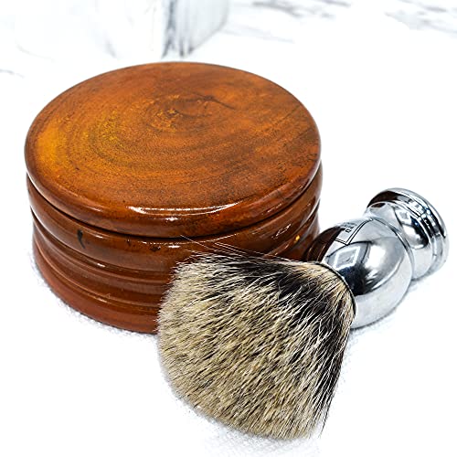 Genuine Honey Mango Wood Shaving Soap Bowl from Parker Safety Razor