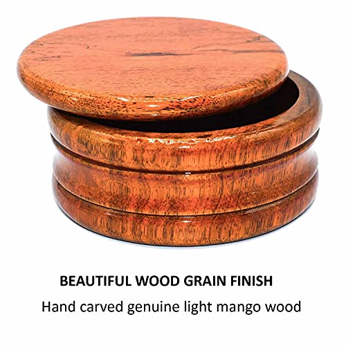 Genuine Honey Mango Wood Shaving Soap Bowl from Parker Safety Razor