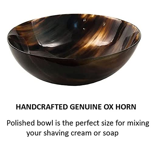 Genuine Ox Horn Palm Lathering Shave Bowl