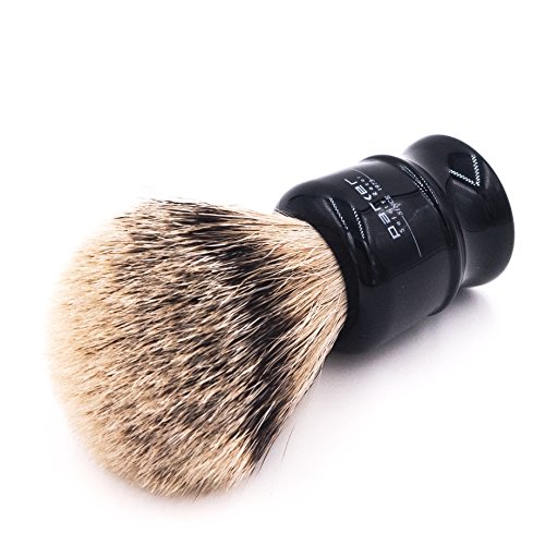Parker Safety Razor,100% Silvertip Travel Shave Brush with Case, Black - Also...