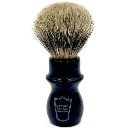 Parker Safety Razor Handmade Deluxe Mug Shaving Brush with Stand – 100% 3-Ban...