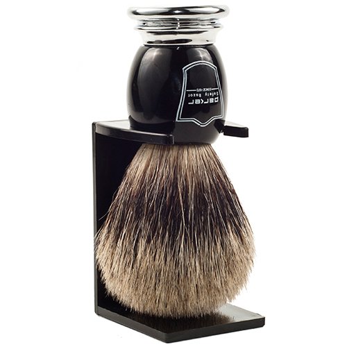 Parker Safety Razor, Premium 3 Band Pure Badger Shaving Brush with Stand Incl...