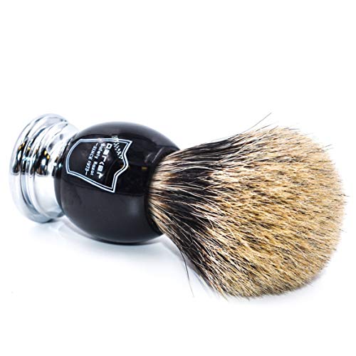 Parker Safety Razor, Premium 3 Band Pure Badger Shaving Brush with Stand Incl...