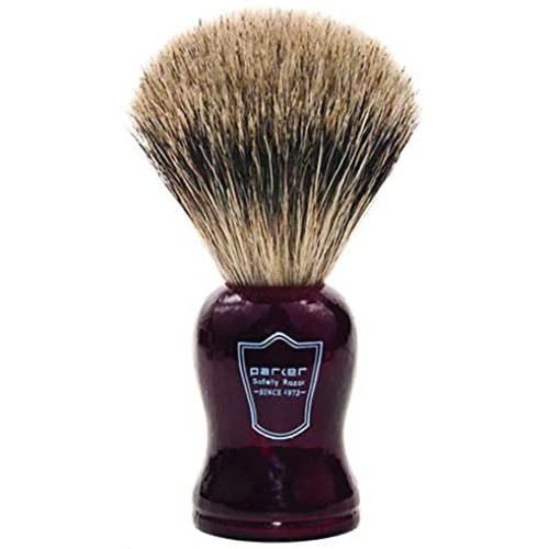 Parker Safety Razor Premium Handmade"LONG LOFT" 3-Band Pure Badger Bristle Sh...