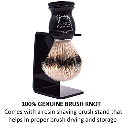 Parker Safety Razor’s 100% Silvertip Badger Bristle Shave Brush – Brush Stand...