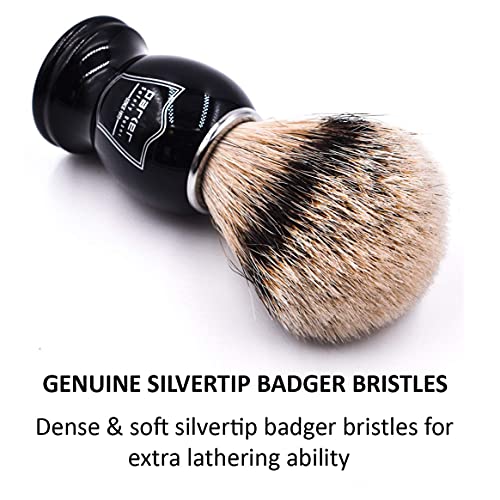 Parker Safety Razor’s 100% Silvertip Badger Bristle Shave Brush – Brush Stand...