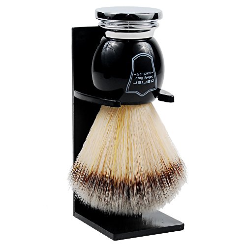 Parker's Deluxe Synthetic Silvertip Shaving Brush w/Black & Chrome Handle