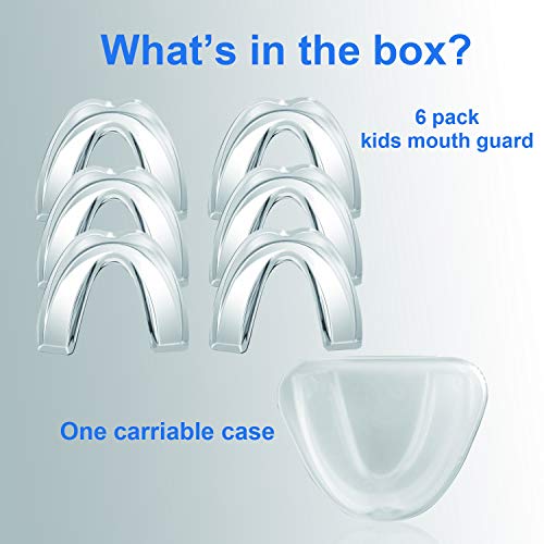 Kids Mouth Guard for Grinding Teeth, Pack of 6 Night Guard for Teeth Whitenin...