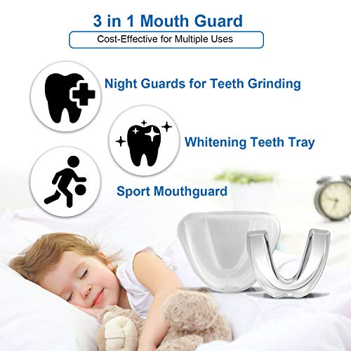 Kids Mouth Guard for Grinding Teeth, Pack of 6 Night Guard for Teeth Whitenin...