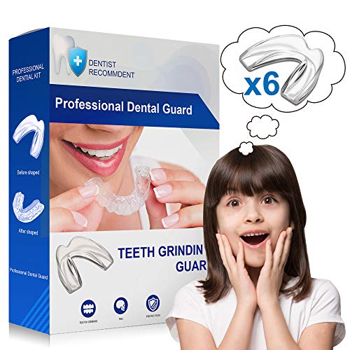 Kids Mouth Guard for Grinding Teeth, Pack of 6 Night Guard for Teeth Whitenin...