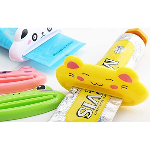 PASOW Cartoon Animal Plastic Frog Cat Panda Pig Shaped Toothpaste Cream Squee...