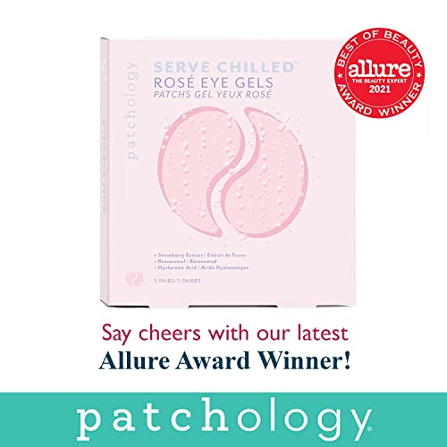 Patchology Serve Chilled Rosé Eye Gels with Hyaluronic Acid - Hydrating Under...