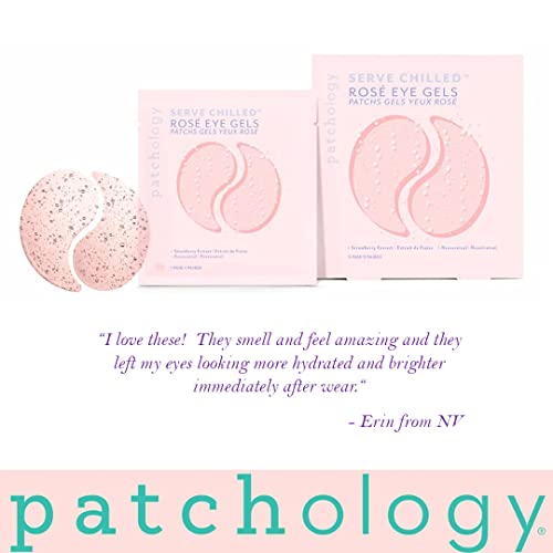 Patchology Serve Chilled Rosé Eye Gels with Hyaluronic Acid - Hydrating Under...