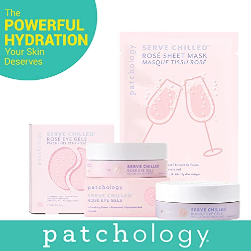 Patchology Serve Chilled Rosé Eye Gels with Hyaluronic Acid - Hydrating Under...