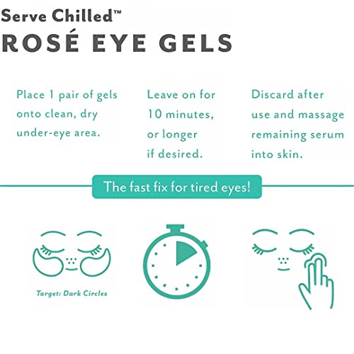 Patchology Serve Chilled Rosé Eye Gels with Hyaluronic Acid - Hydrating Under...