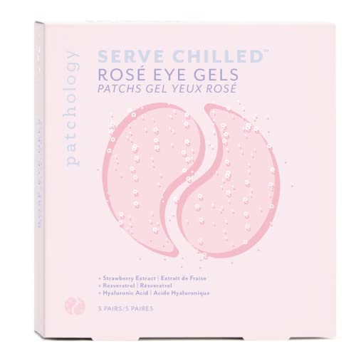 Patchology Serve Chilled Rosé Eye Gels with Hyaluronic Acid - Hydrating Under...