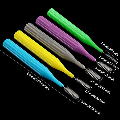 100 Pieces Braces Brush for Cleaner Interdental Brush Toothpick Dental Flossi...