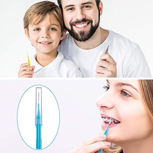 100 Pieces Braces Brush for Cleaner Interdental Brush Toothpick Dental Flossi...