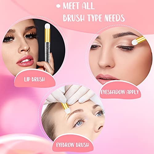 12 Pieces Glitter Lash Shampoo Brushes, Nose Pore Deep Cleaning Brush, Peel o...